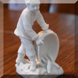 P02. Meissen porcelain figurine of fisherboy. 4.25”h 